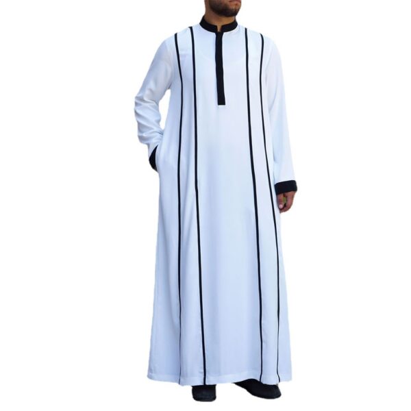 White European And American Four Seasons Universal Color Matching Muslim Robe - Image 5